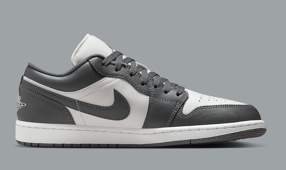 GS Youth /Women's Air Jordan 1 Low "Grey/White" 553560-044 Fashion Athletic Sneaker