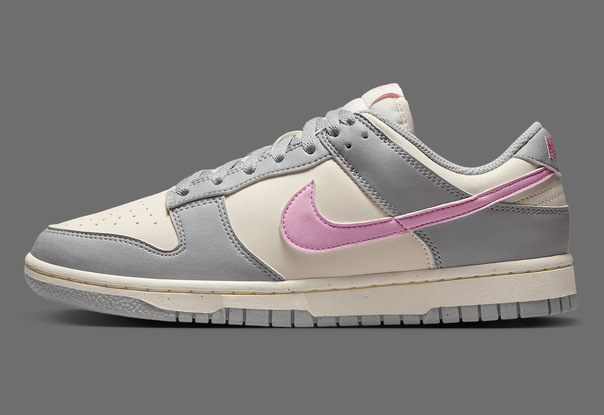 Women's Nike Dunk Low "Light Smoke Grey/ Pink Rise" DD1873-002 Fashion Athletic Sneaker