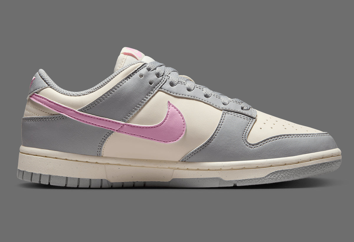 Women's Nike Dunk Low "Light Smoke Grey/ Pink Rise" DD1873-002 Fashion Athletic Sneaker