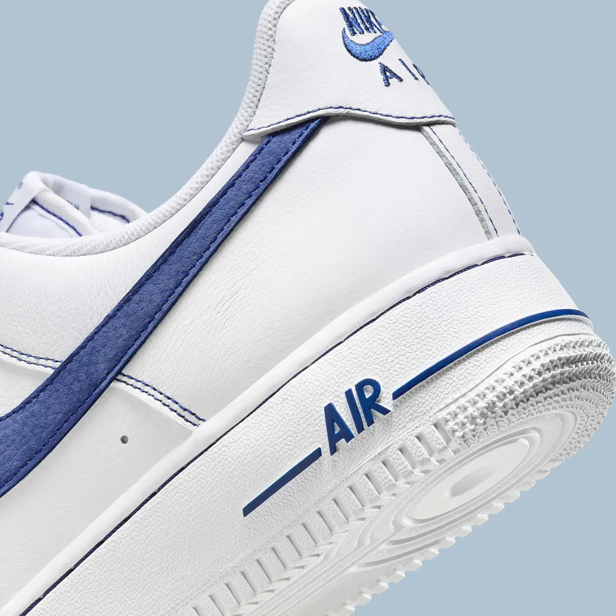 Men's Nike Air Force 1 "White / Deep Royal Blue" HQ2037-100 Fashion Athletic Sneaker