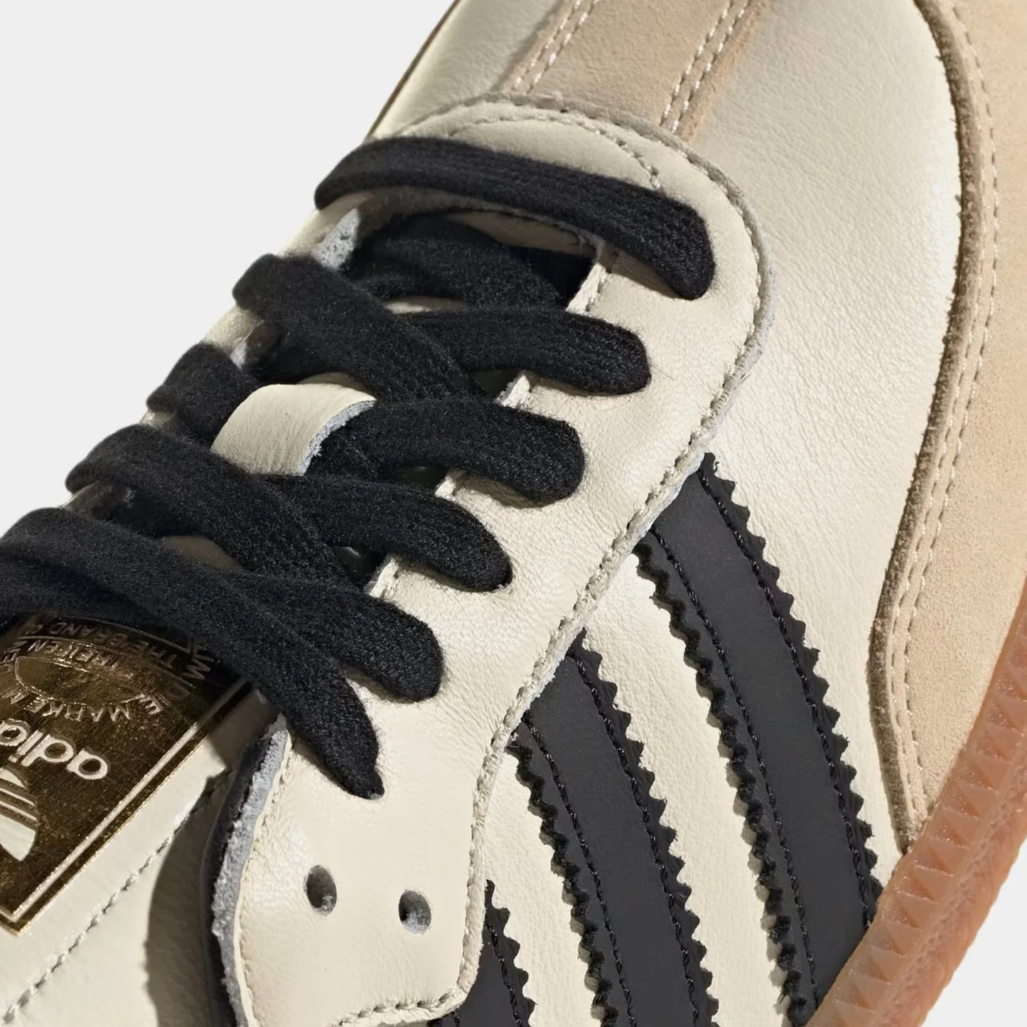 Women's Adidas Samba OG "Cream White & Sand Strata" ID0478 Fashion Athletic Sneaker
