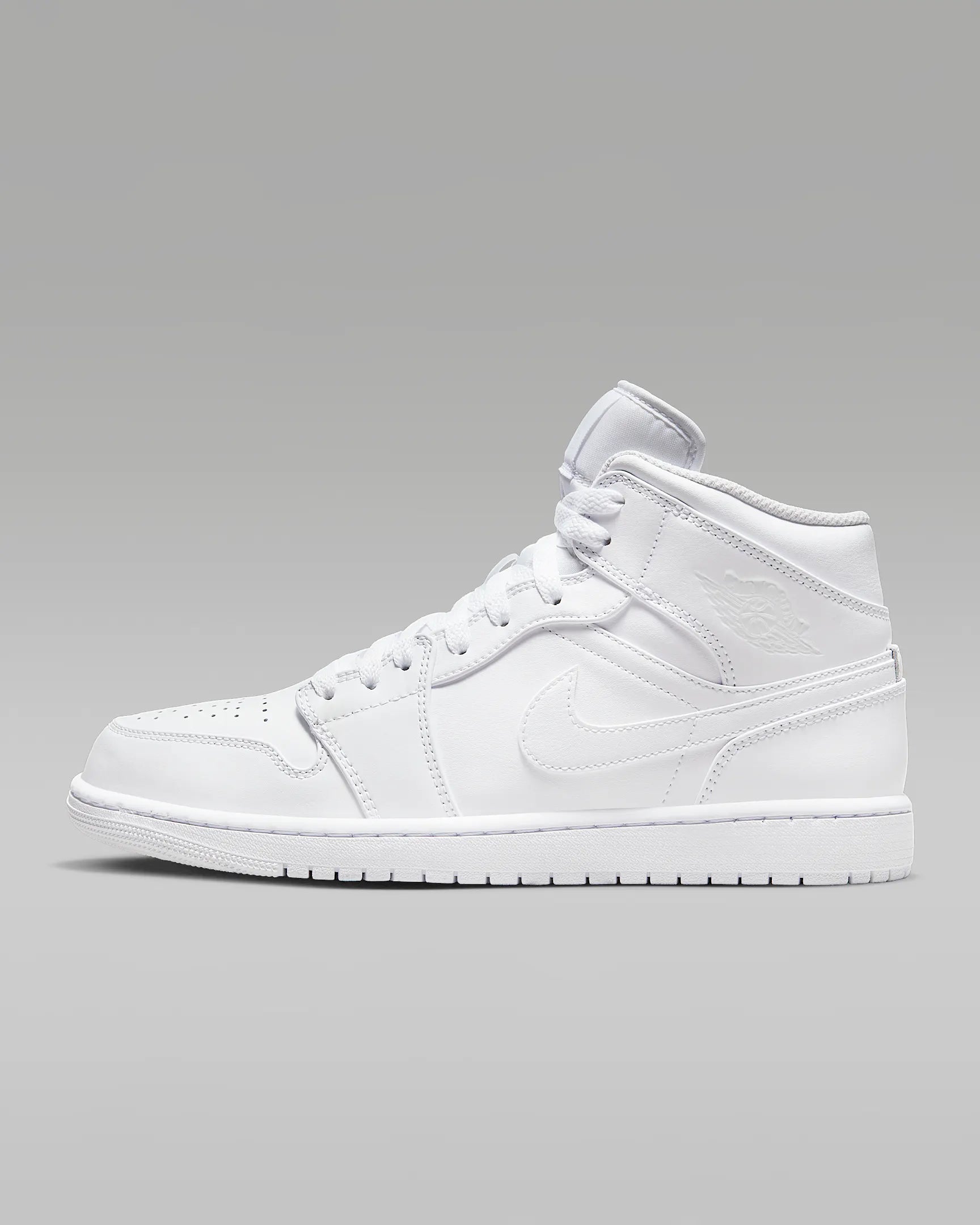 Men's Air Jordan 1 Mid "Triple White" 554724-136