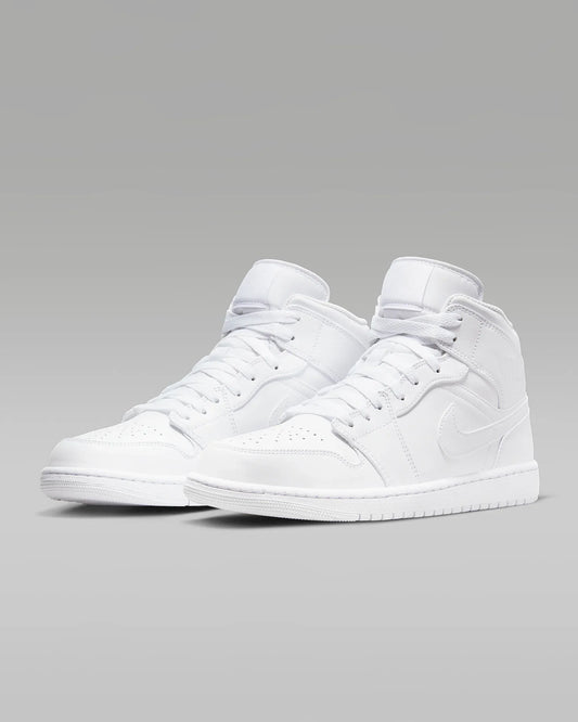 Men's Air Jordan 1 Mid "Triple White" 554724-136