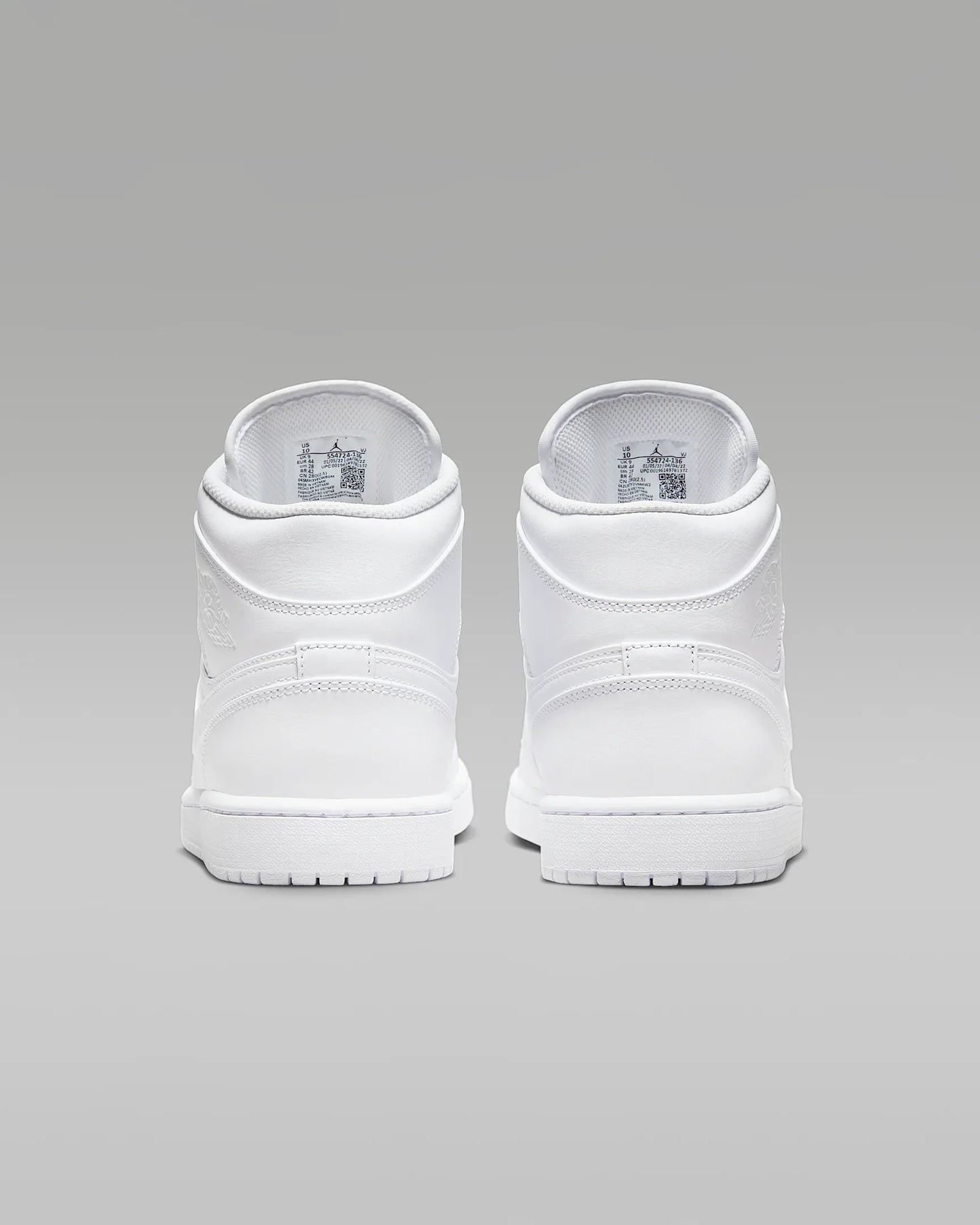 Men's Air Jordan 1 Mid "Triple White" 554724-136
