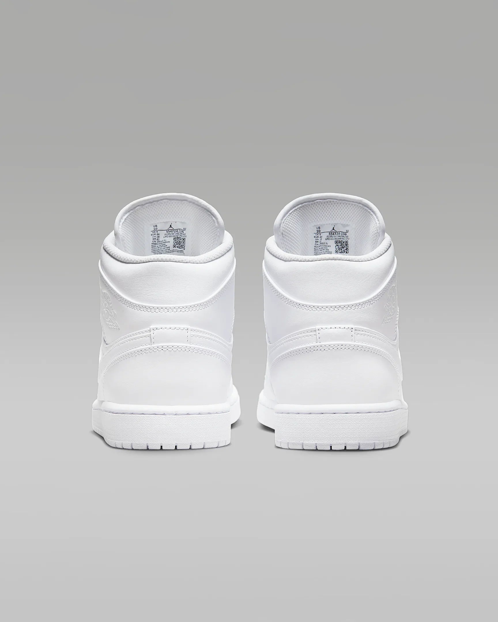 Men's Air Jordan 1 Mid "Triple White" 554724-136