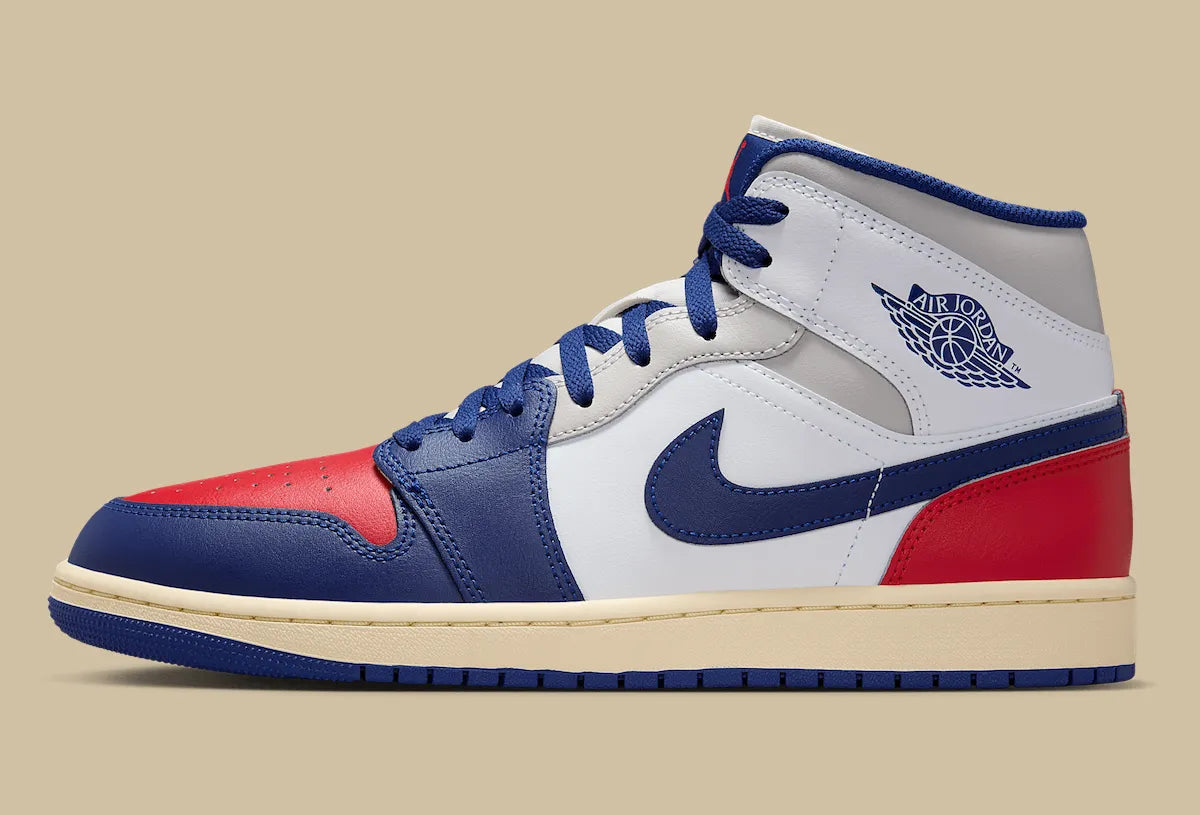 Men's Air Jordan 1 Mid "Rare Air" Red/White/Blue DQ8426-102 Fashion Athletic Sneaker