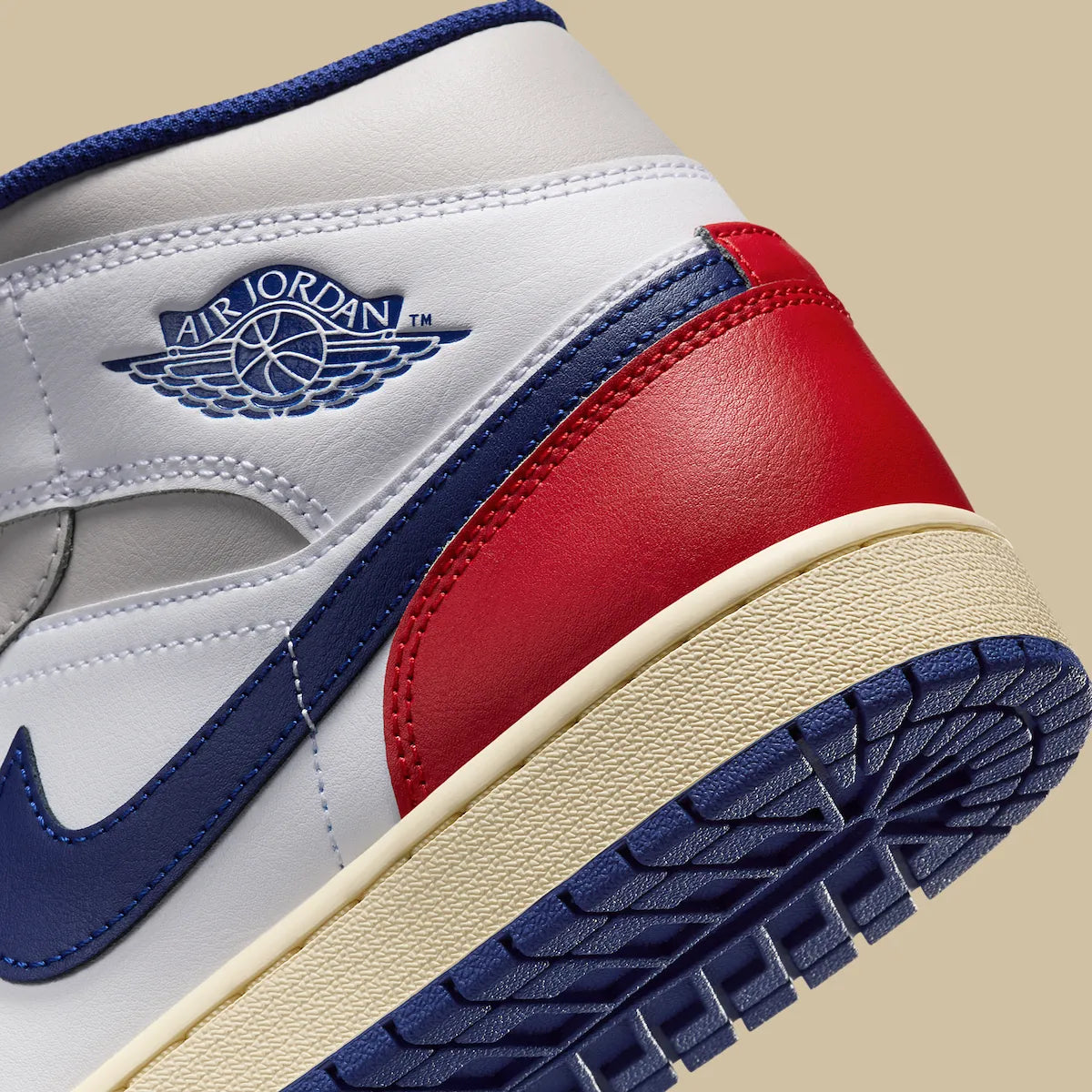 Men's Air Jordan 1 Mid "Rare Air" Red/White/Blue DQ8426-102 Fashion Athletic Sneaker