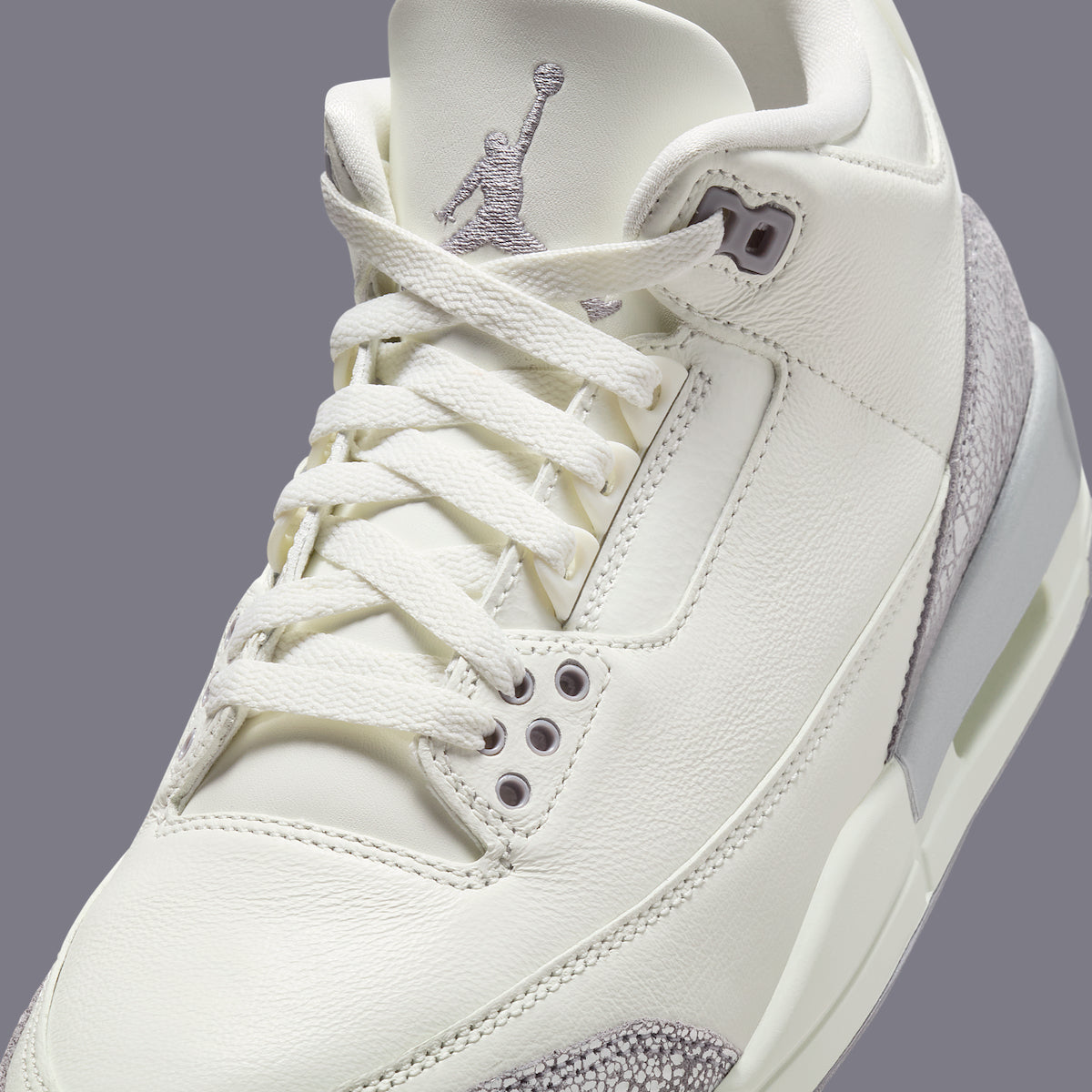 Women's Air Jordan 3 "Sail Metallic Silver" CK9246-100 Fashion Athletic Sneaker