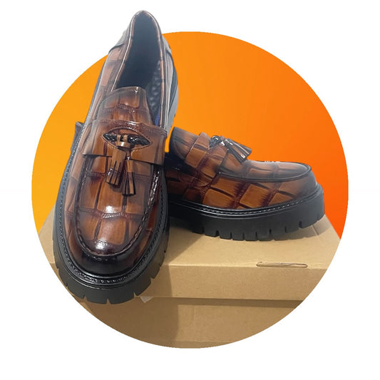 CLASSIC BROWN MOCASSIN SHOES-COMFORT & STYLE