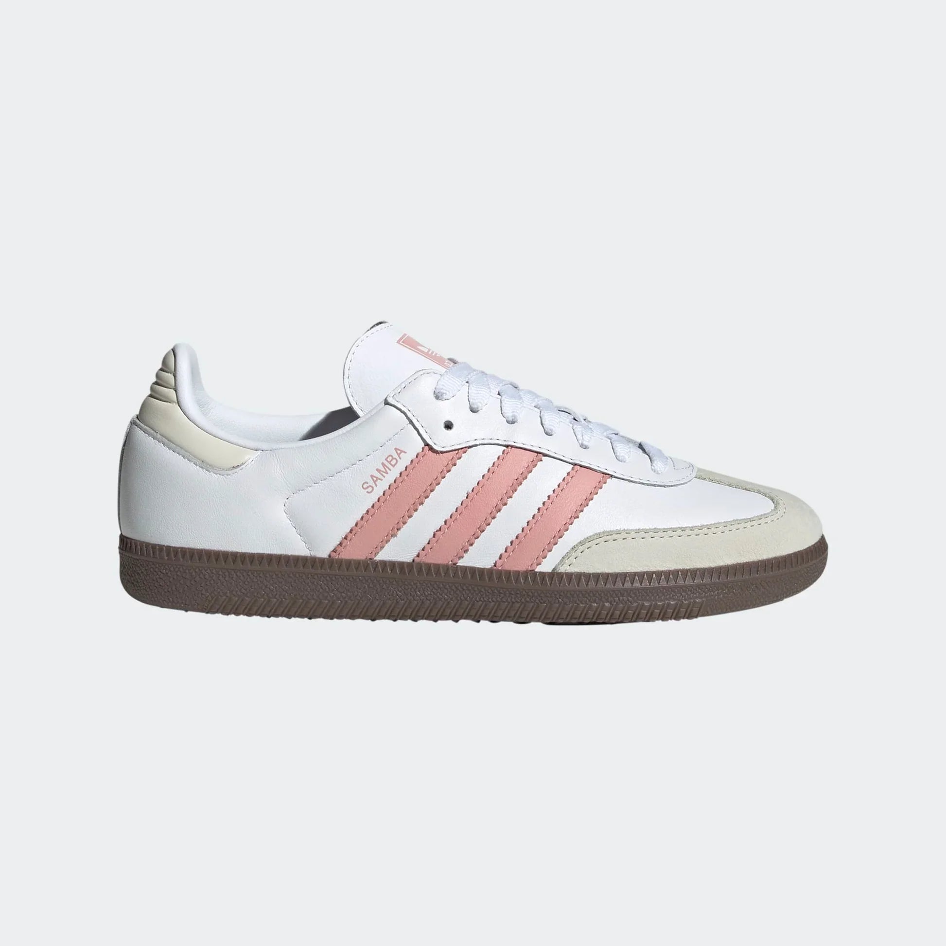 Women's Adidas Samba OG "White Wonder Mauve" JI2677 Athletic Fashion Sneaker