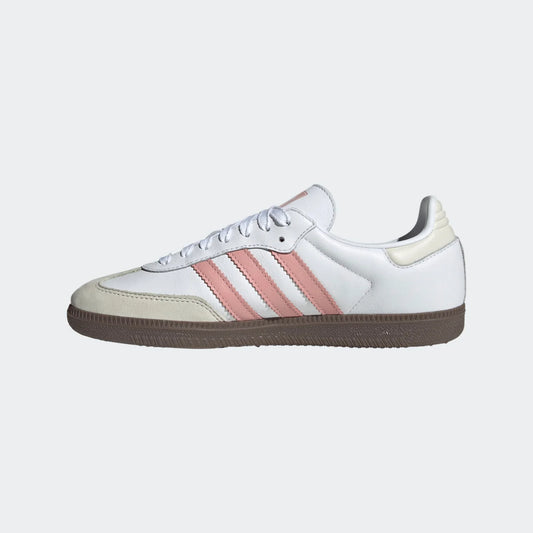 Women's Adidas Samba OG "White Wonder Mauve" JI2677 Athletic Fashion Sneaker