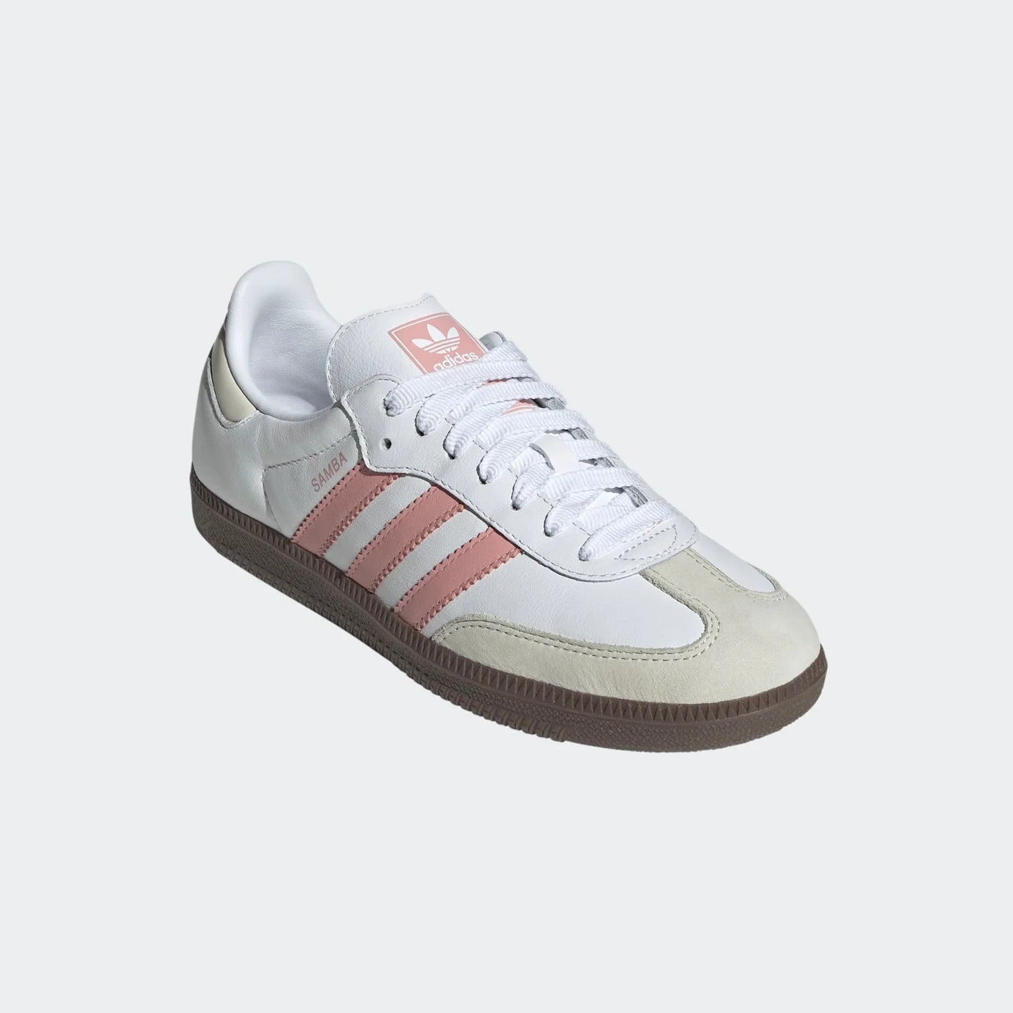 Women's Adidas Samba OG "White Wonder Mauve" JI2677 Athletic Fashion Sneaker