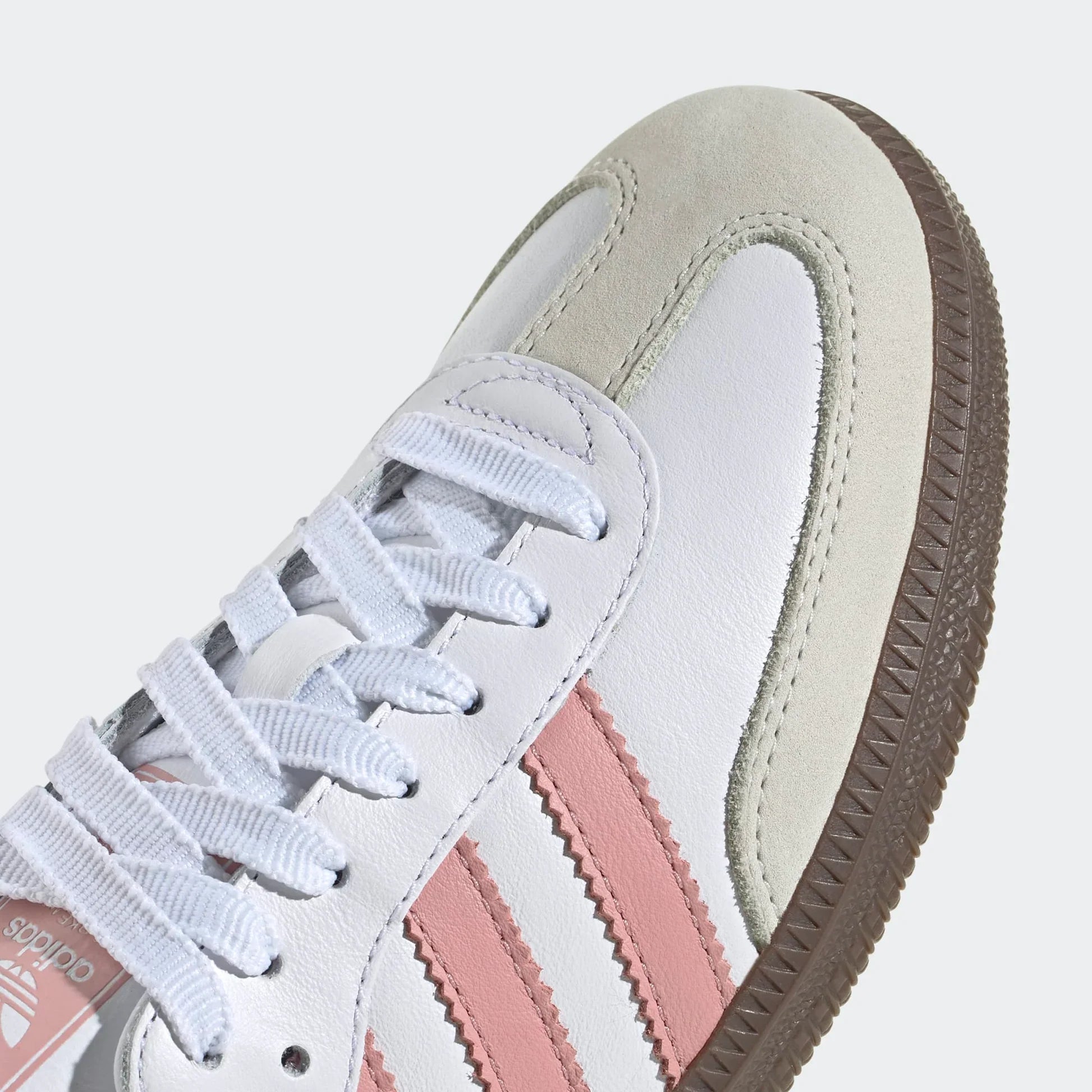 Women's Adidas Samba OG "White Wonder Mauve" JI2677 Athletic Fashion Sneaker