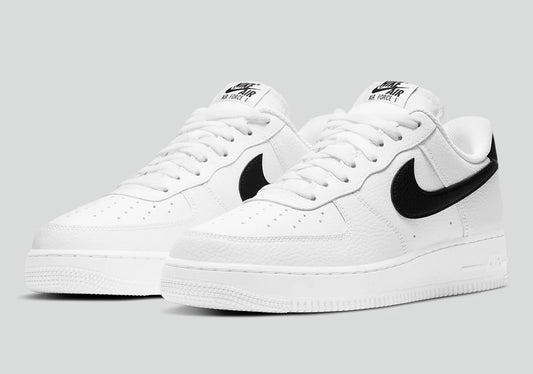Men's Nike Air Force 1 "Tumbled Leather Black/White"  CT2302-100 Fashion Athletic Sneaker