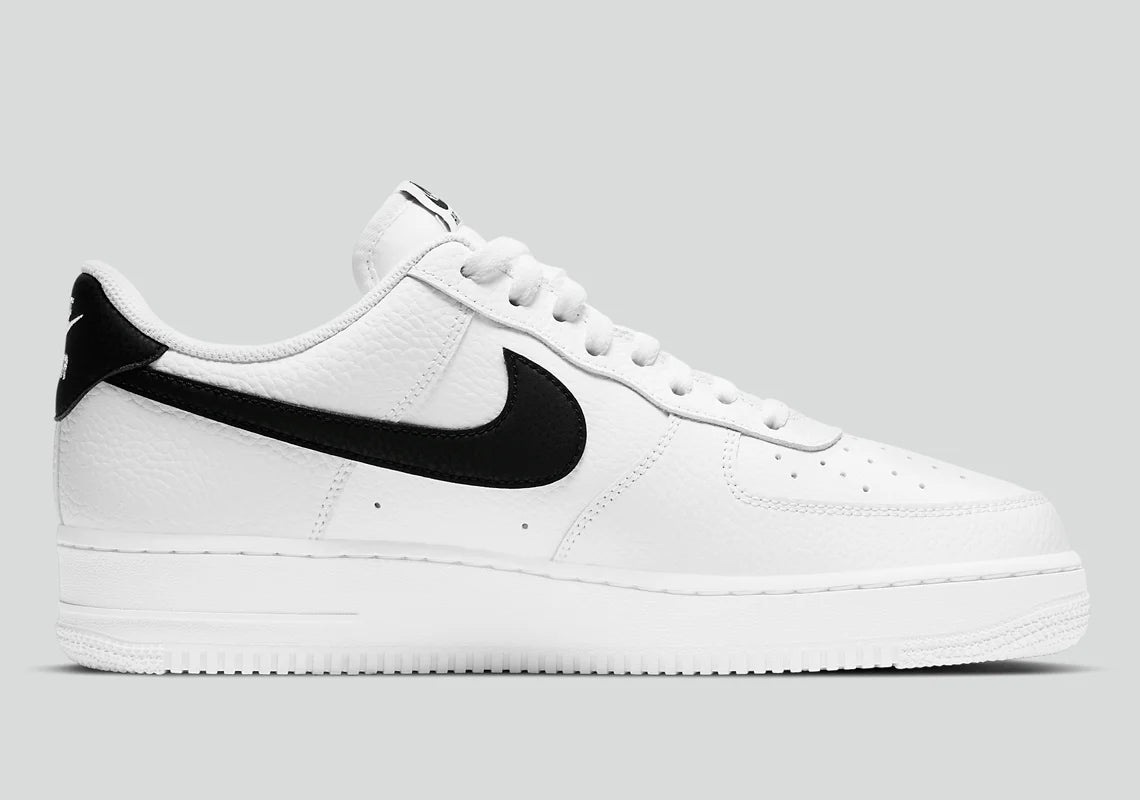 Men's Nike Air Force 1 "Tumbled Leather Black/White"  CT2302-100 Fashion Athletic Sneaker