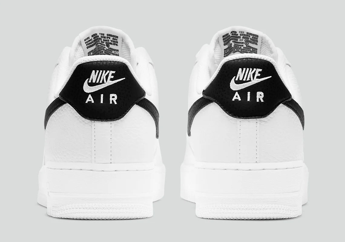 Men's Nike Air Force 1 "Tumbled Leather Black/White"  CT2302-100 Fashion Athletic Sneaker