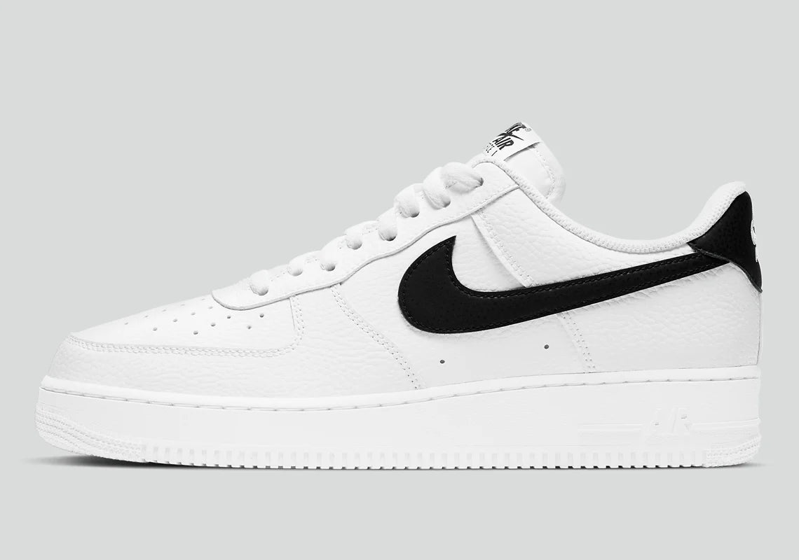 Men's Nike Air Force 1 "Tumbled Leather Black/White"  CT2302-100 Fashion Athletic Sneaker