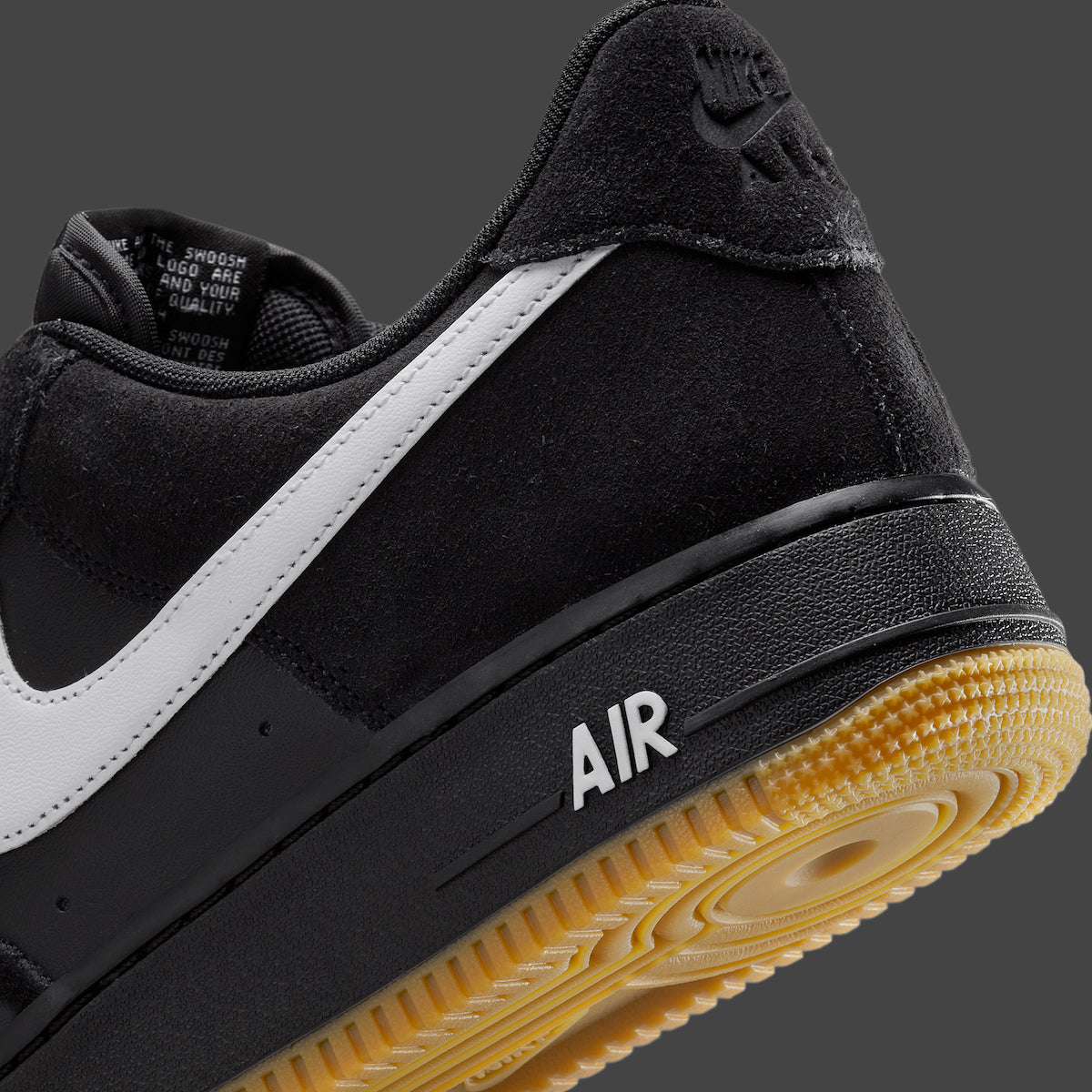 Men's Nike Air Force 1 "Black Gum" IB6388-001 Fashion Athletic Sneaker