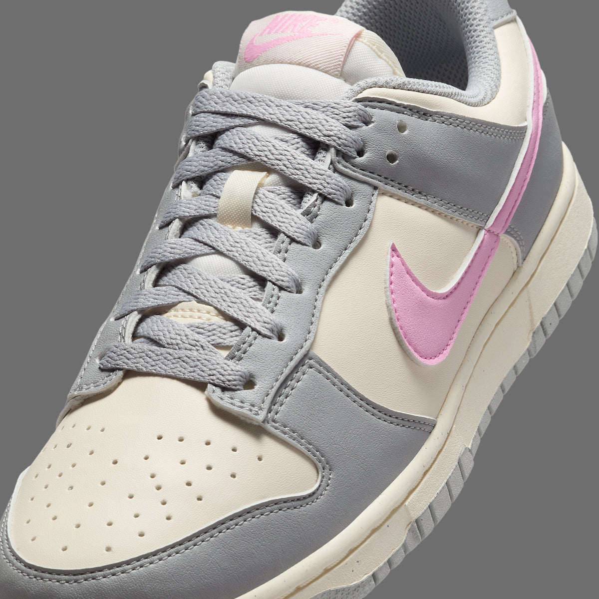 Women's Nike Dunk Low "Light Smoke Grey/ Pink Rise" DD1873-002 Fashion Athletic Sneaker
