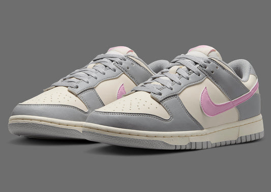 Women's Nike Dunk Low "Light Smoke Grey/ Pink Rise" DD1873-002 Fashion Athletic Sneaker