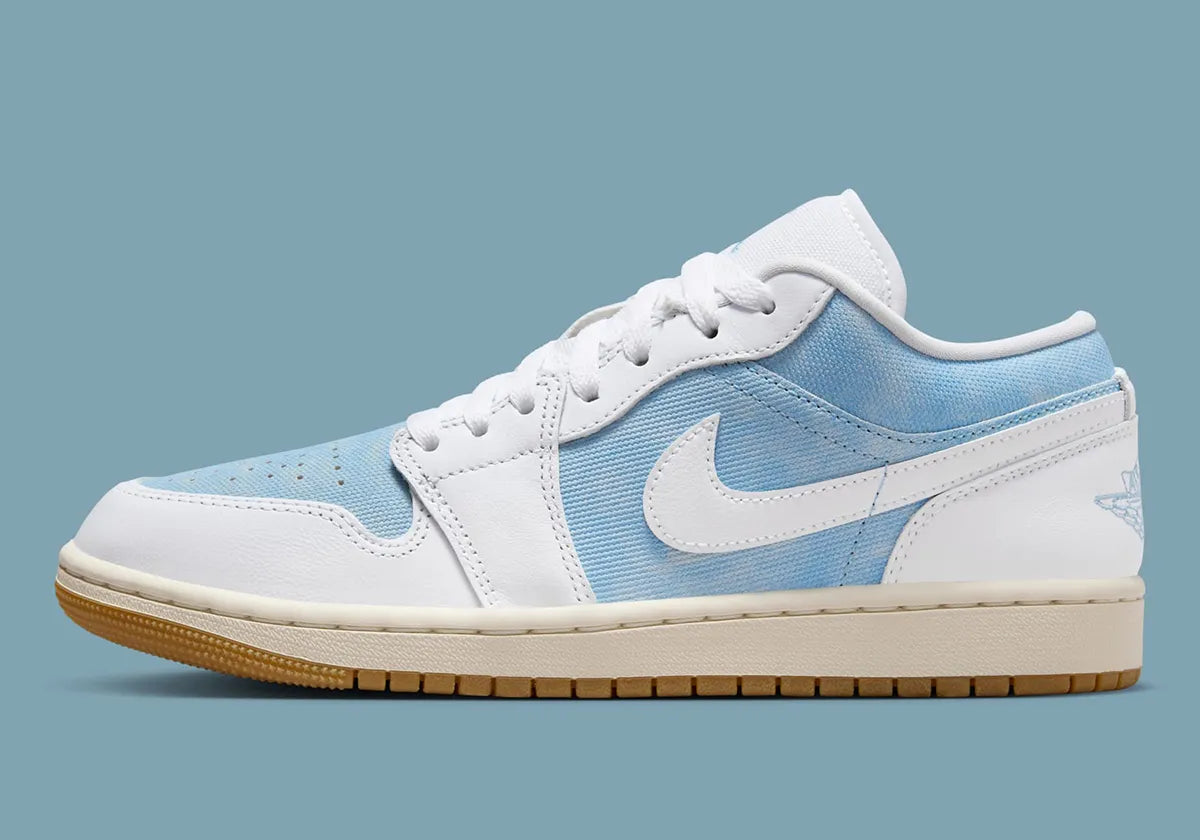 Women's Air Jordan 1 Low "Denim" HQ2004-400 Fashion Athletic Sneaker Blue Jean