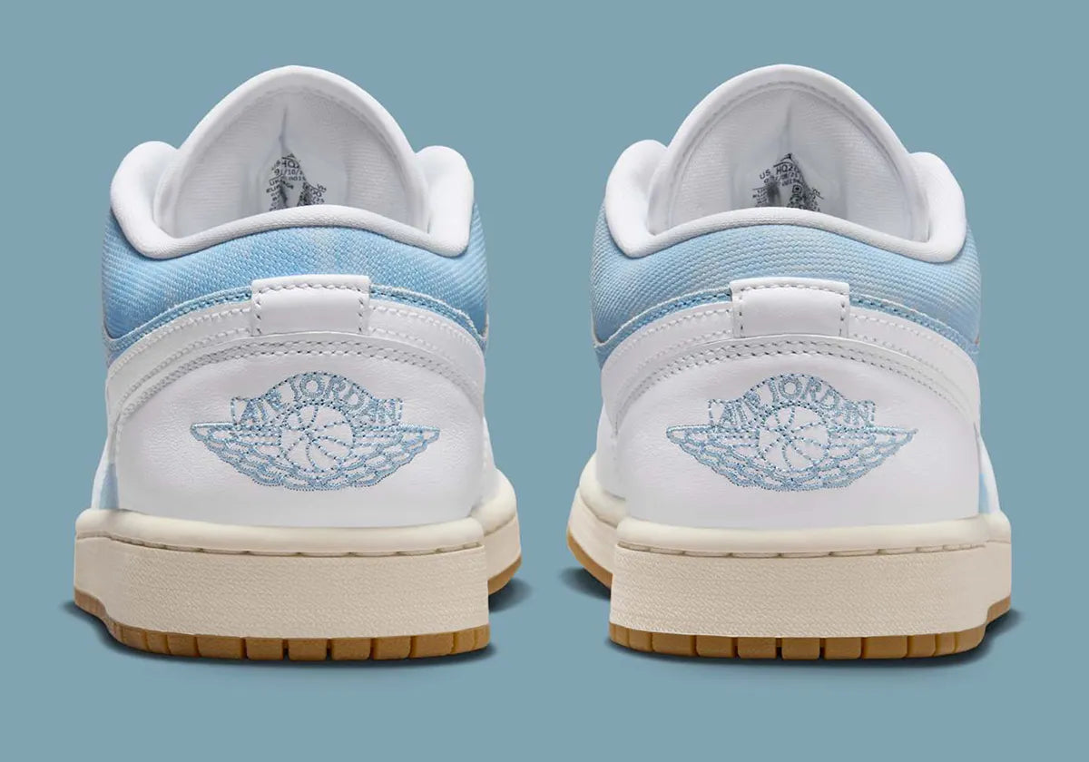 Women's Air Jordan 1 Low "Denim" HQ2004-400 Fashion Athletic Sneaker Blue Jean