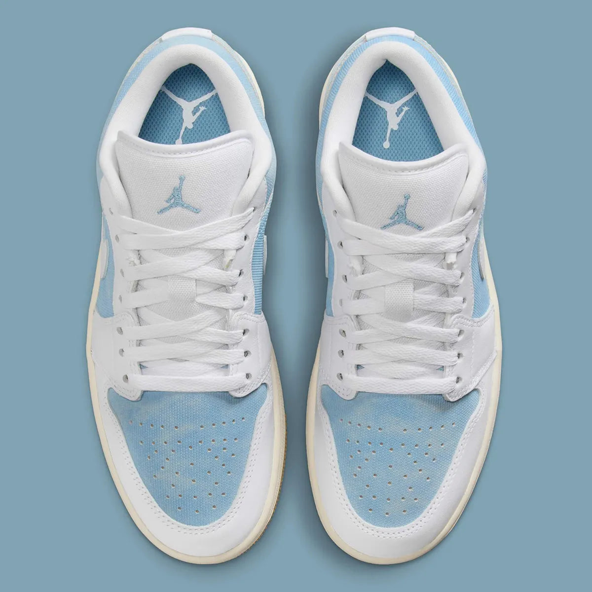 Women's Air Jordan 1 Low "Denim" HQ2004-400 Fashion Athletic Sneaker Blue Jean