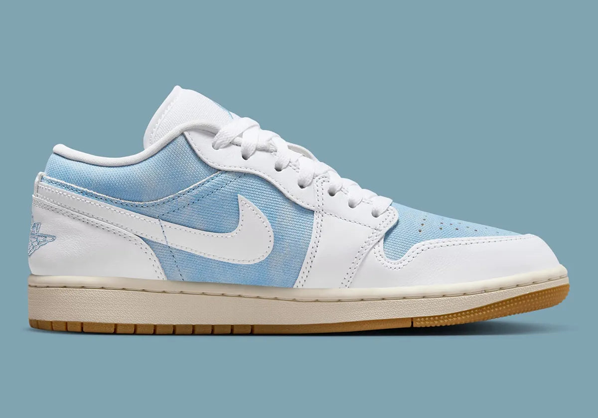 Women's Air Jordan 1 Low "Denim" HQ2004-400 Fashion Athletic Sneaker Blue Jean