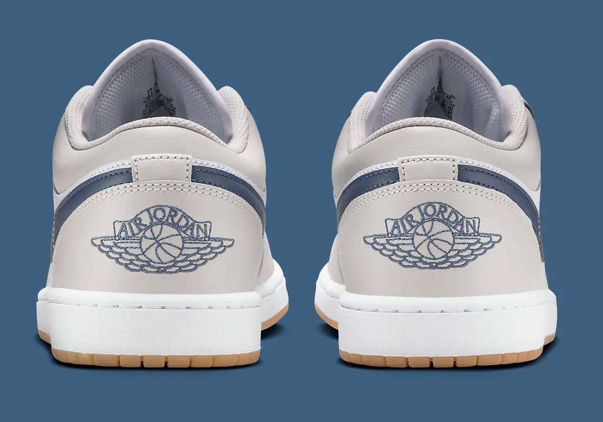 Men's Air Jordan 1 Low "Midnight Navy Neutral Grey" 553558-146 Fashion Athletic Sneaker
