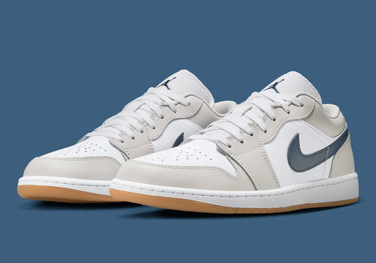 Men's Air Jordan 1 Low "Midnight Navy Neutral Grey" 553558-146 Fashion Athletic Sneaker