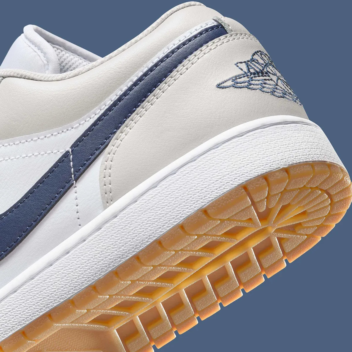 Men's Air Jordan 1 Low "Midnight Navy Neutral Grey" 553558-146 Fashion Athletic Sneaker