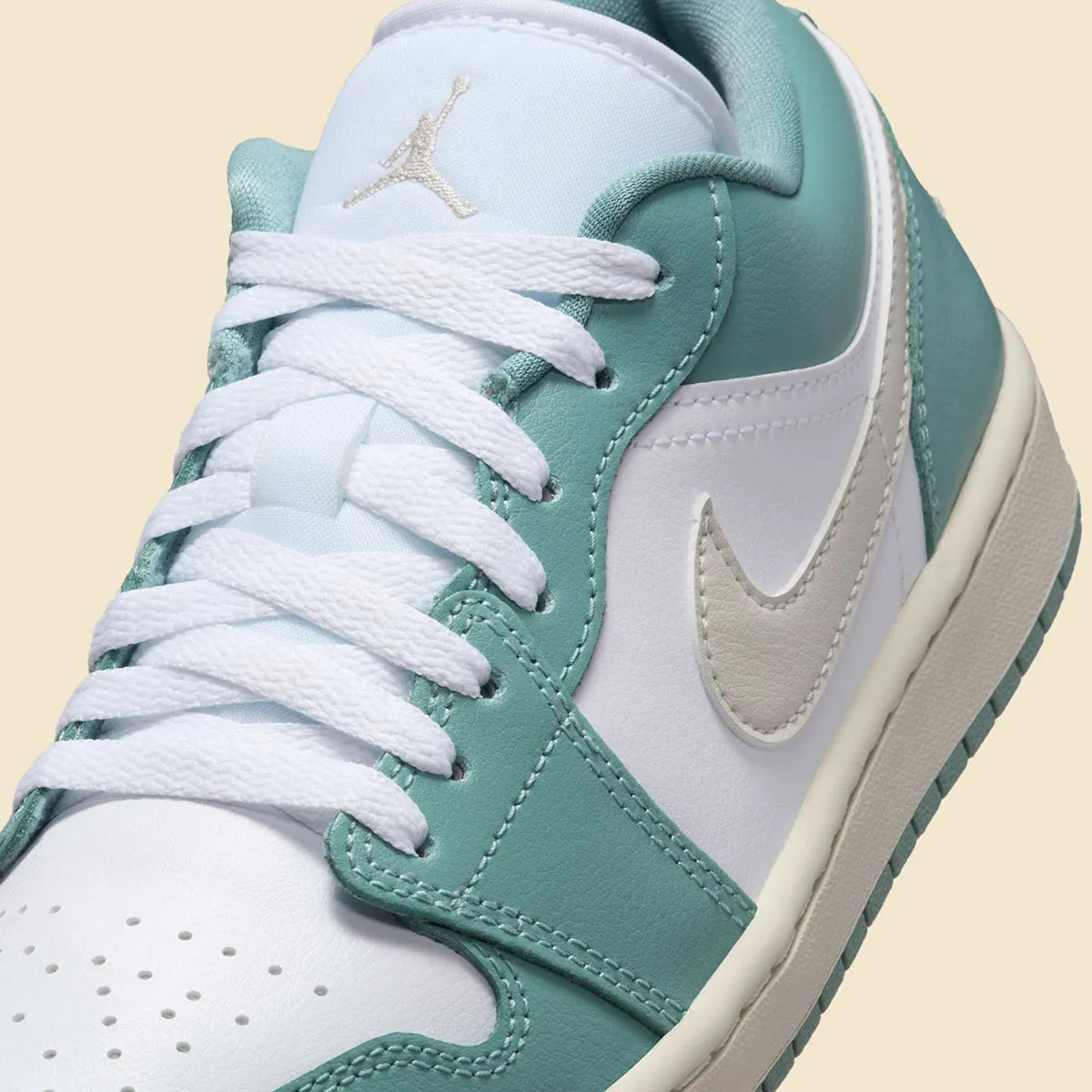 Women's Air Jordan 1 Low "White/Cannon Green"  DC0774-138 Fashion Athletic Sneaker