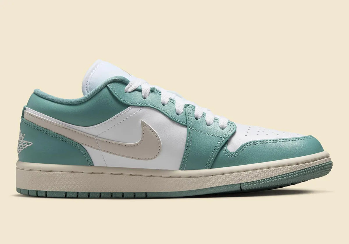 Women's Air Jordan 1 Low "White/Cannon Green"  DC0774-138 Fashion Athletic Sneaker