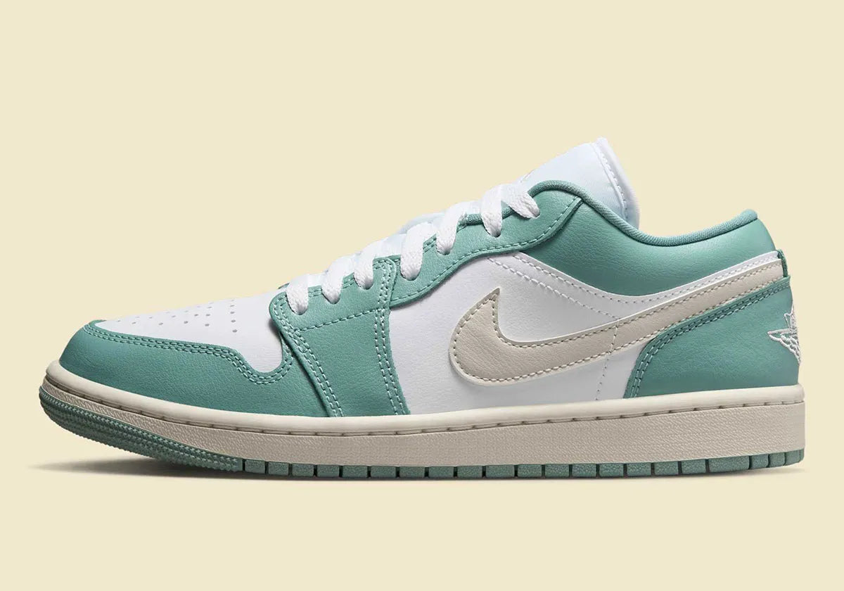 Women's Air Jordan 1 Low "White/Cannon Green"  DC0774-138 Fashion Athletic Sneaker