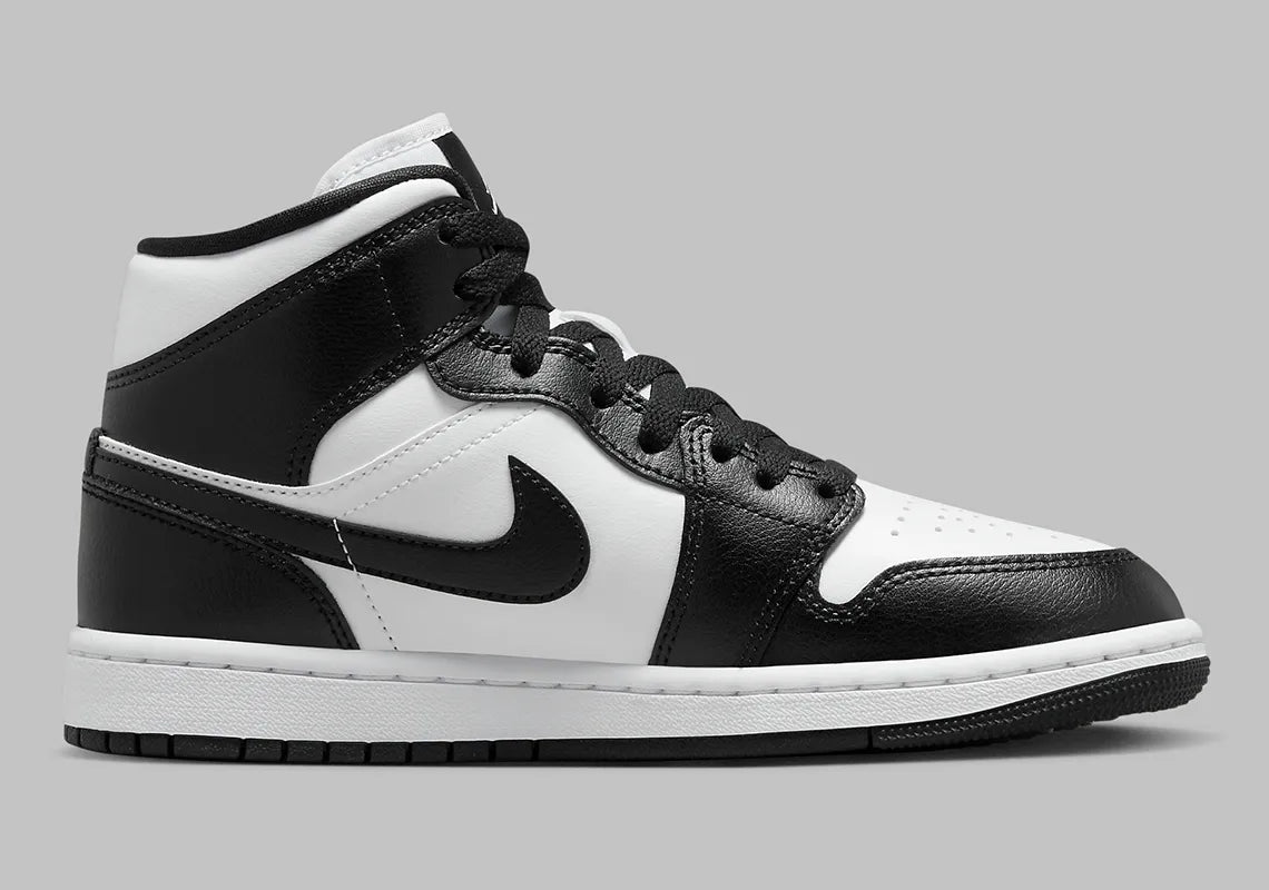 Women's Air Jordan 1 Mid "Panda" Black/White DV0991-101 Fashion Athletic Sneaker