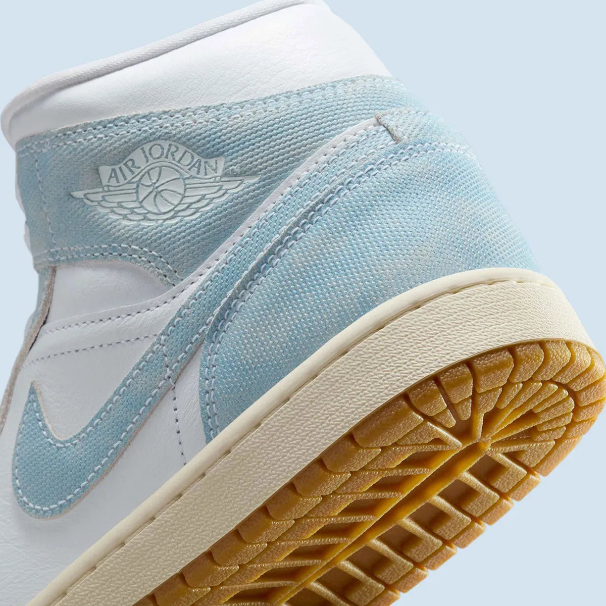 Women's Air Jordan 1 Mid SE "Denim Gum" HQ2005-100 Fashion Athletic Sneaker