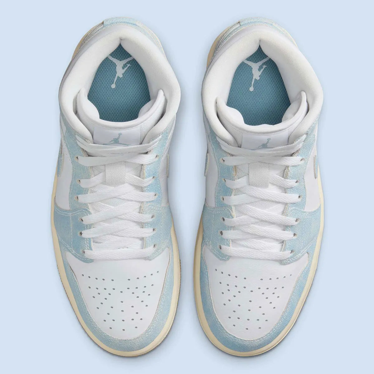 Women's Air Jordan 1 Mid SE "Denim Gum" HQ2005-100 Fashion Athletic Sneaker