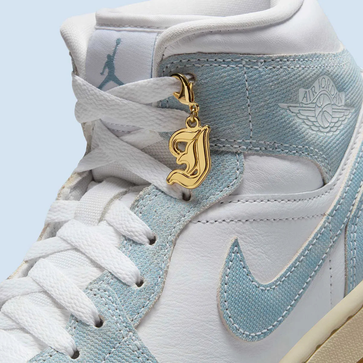 Women's Air Jordan 1 Mid SE "Denim Gum" HQ2005-100 Fashion Athletic Sneaker