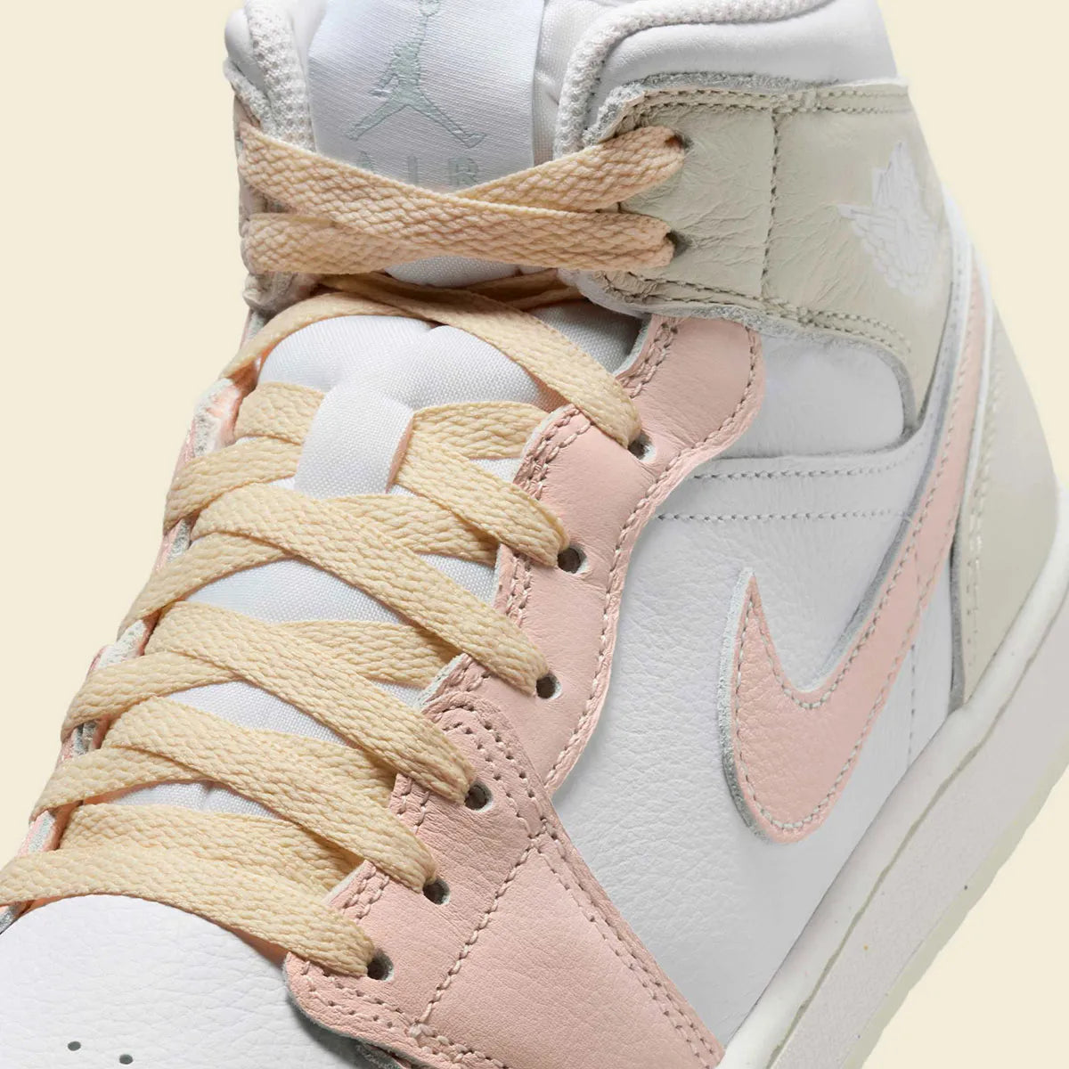 Men's/GS Air Jordan 1 Mid SE "Flamingo" HJ6654-100 Fashion Athletic Sneaker