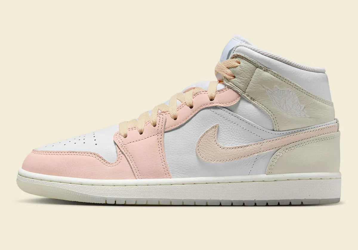 Men's/GS Air Jordan 1 Mid SE "Flamingo" HJ6654-100 Fashion Athletic Sneaker
