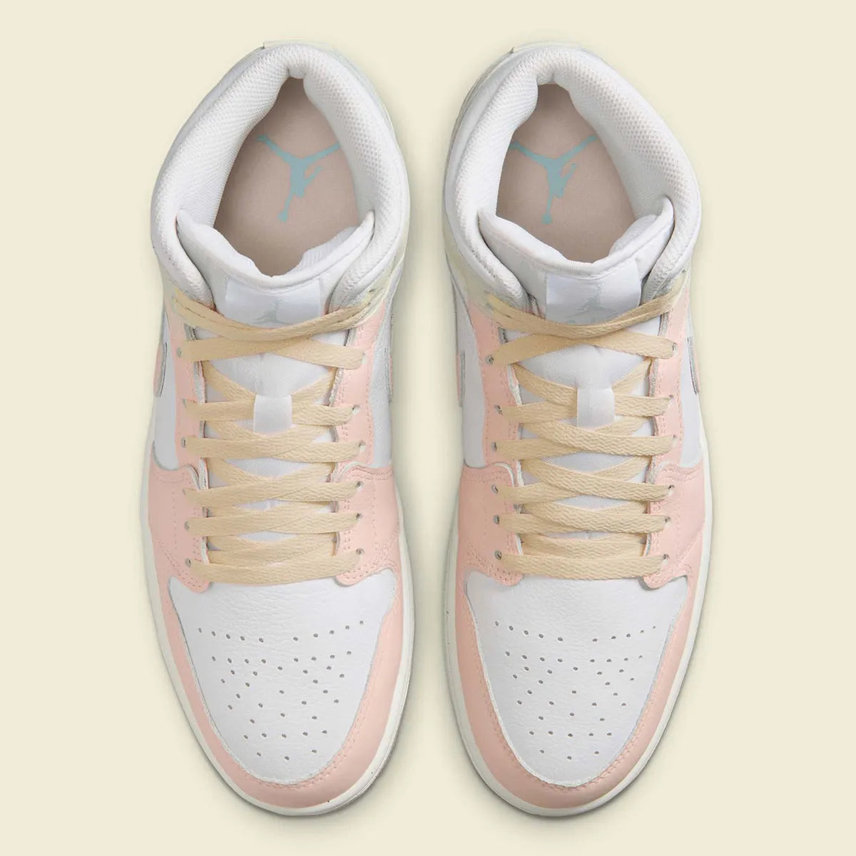 Men's/GS Air Jordan 1 Mid SE "Flamingo" HJ6654-100 Fashion Athletic Sneaker
