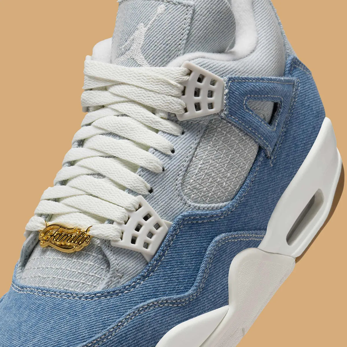 Women's Air Jordan 4 "Denim" IB6716-100 Fashion Athletic Sneaker Blue Jean Shoe