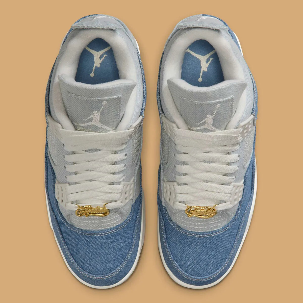 Women's Air Jordan 4 "Denim" IB6716-100 Fashion Athletic Sneaker Blue Jean Shoe