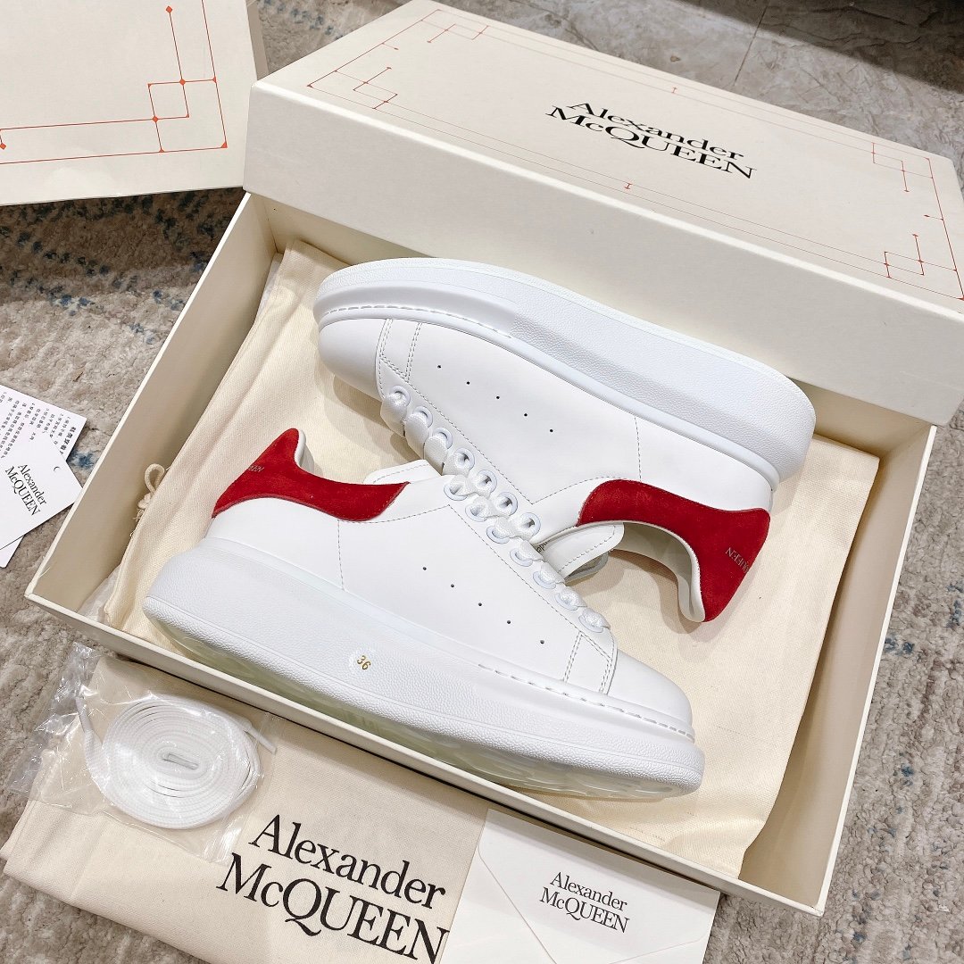 Alexander McQueen Oversized Sneaker in White/lust Red EU35 – EU45