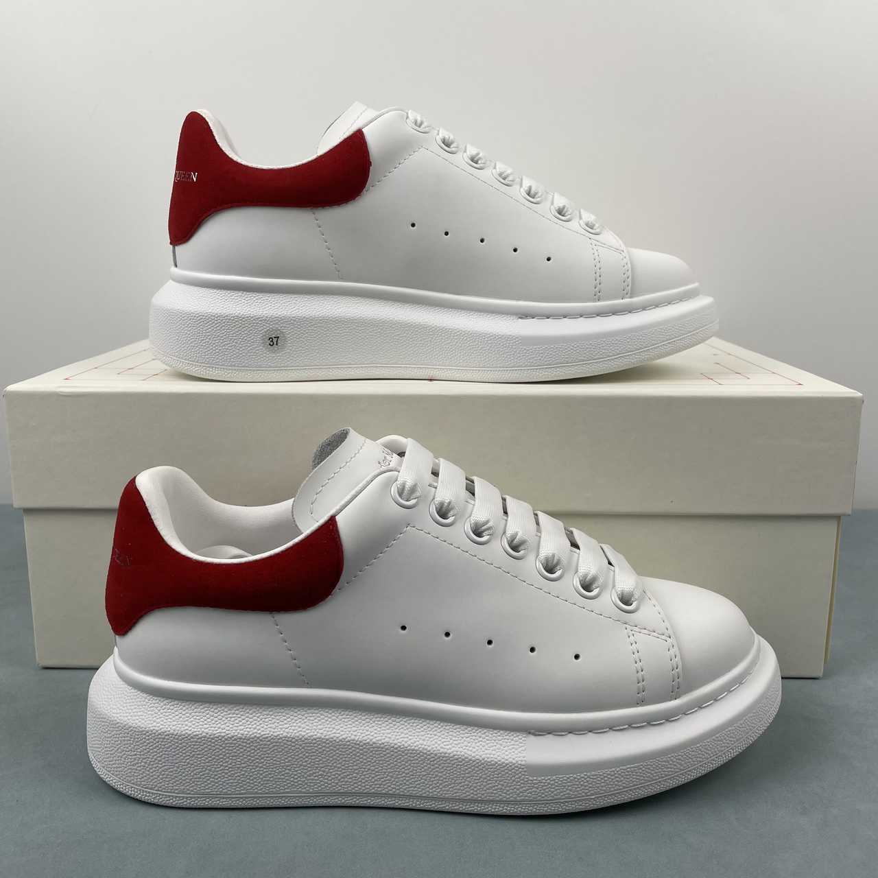 Alexander McQueen White and Red Trainers