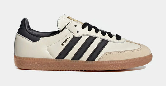 Women's Adidas Samba OG "Cream White & Sand Strata" ID0478 Fashion Athletic Sneaker