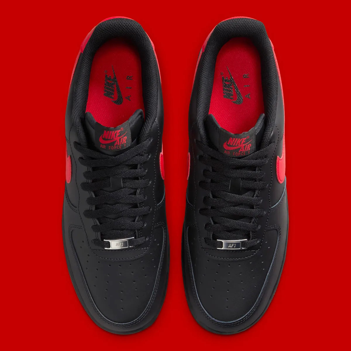 Men's Nike Air Force 1 Low "Black/University Red" FJ4146-002 Fashion Athletic Sneaker