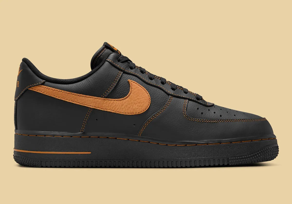 Men's Nike Air Force 1 Low "Black/Tan" HQ2037-003 Fashion Athletic Sneaker