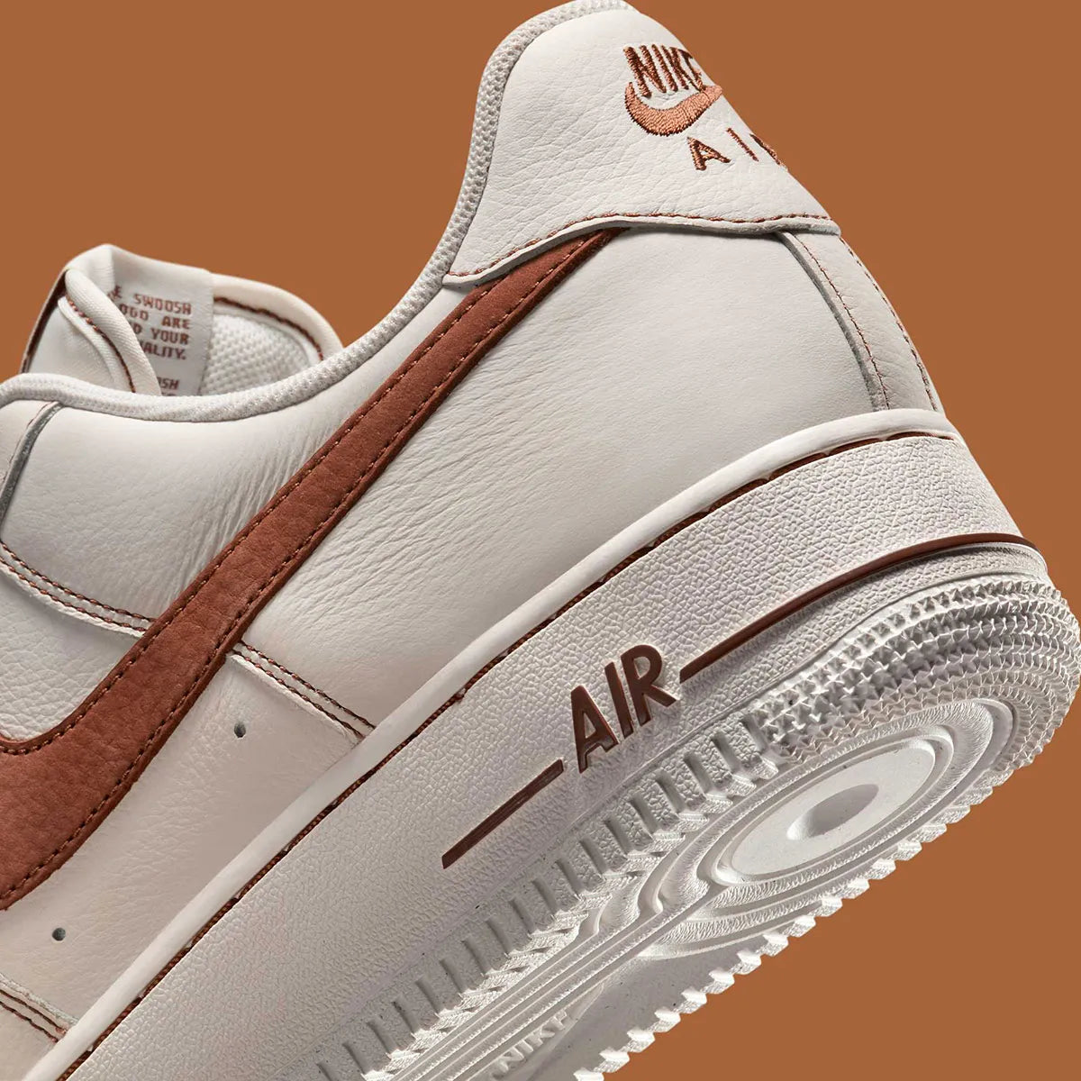 Men's Nike Air Force 1 Low "Ivory/Saddle Brown" HQ2037-101 Fashion Athletic Sneaker