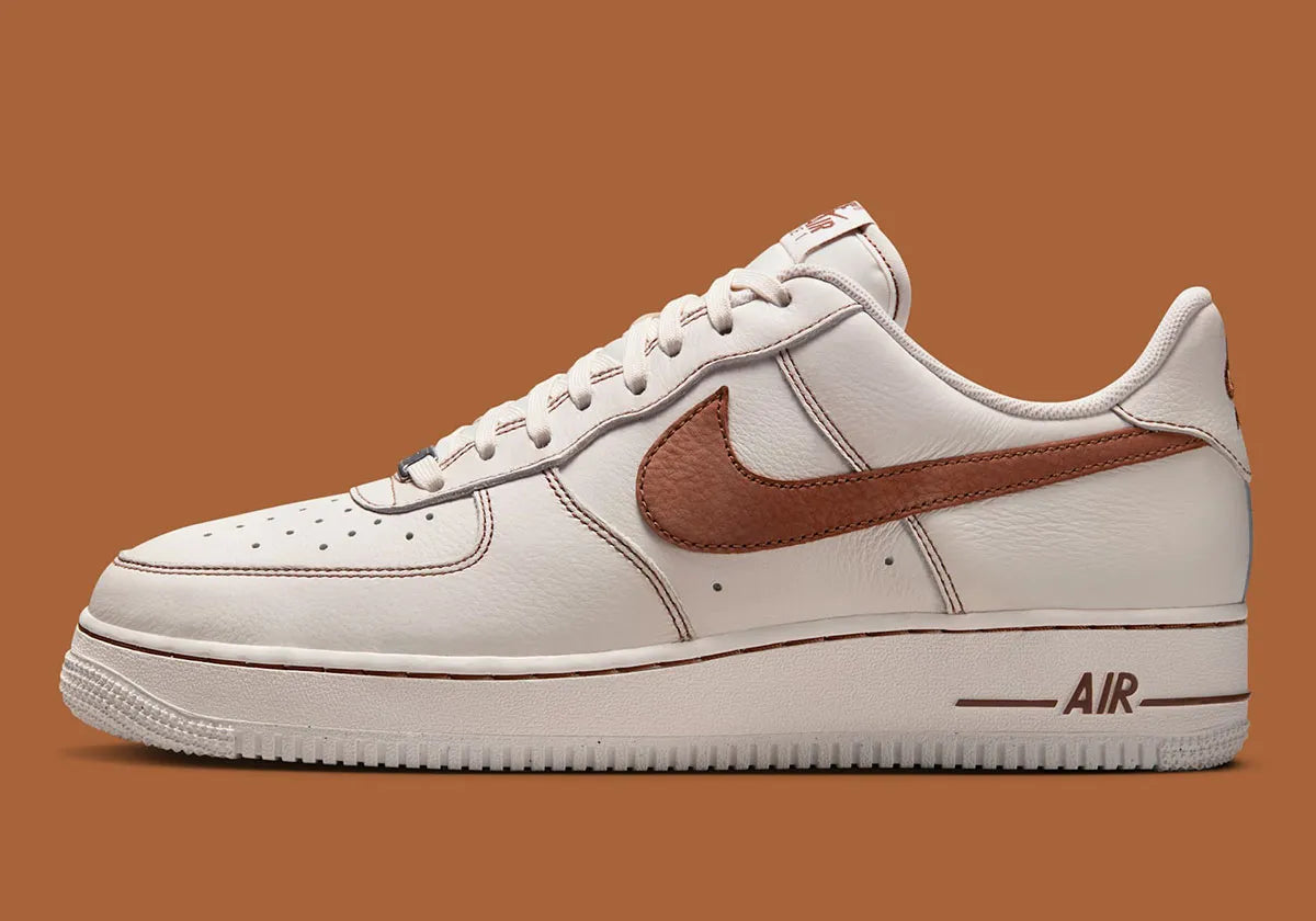 Men's Nike Air Force 1 Low "Ivory/Saddle Brown" HQ2037-101 Fashion Athletic Sneaker